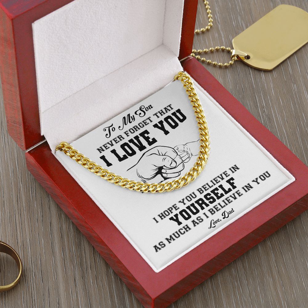 My Son | I believe in you - Cuban Link Chain