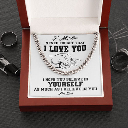 My Son | I believe in you - Cuban Link Chain