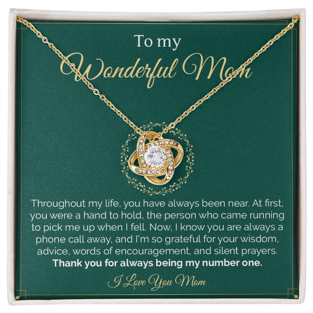 My Mom | Always in my heart - Love Knot Necklace