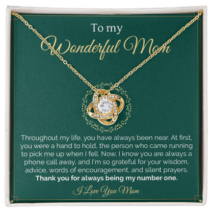 My Mom | Always in my heart - Love Knot Necklace