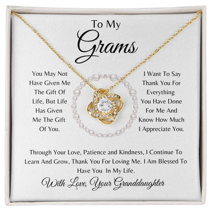 To my Grams Love Knot Necklace