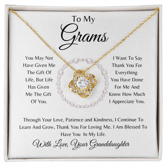 To my Grams Love Knot Necklace