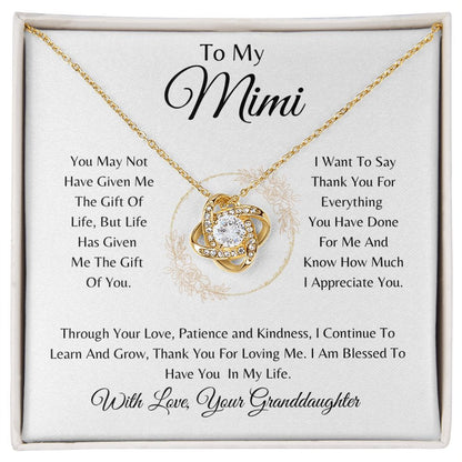 To My Mimi Love Knot Necklace