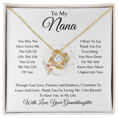 To My Nana Love Knot Necklace