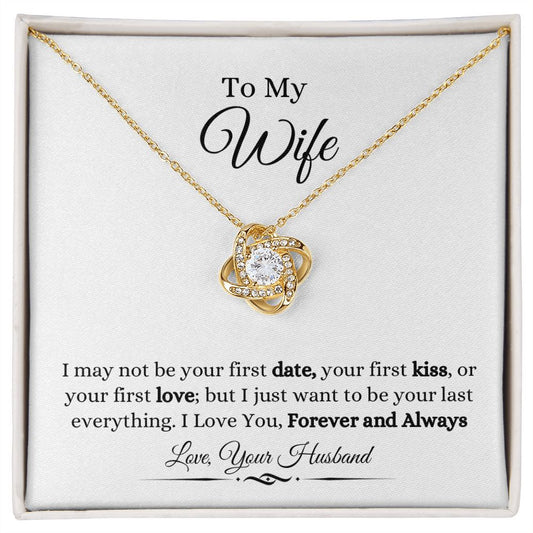 To My Wife Love Knot Necklace