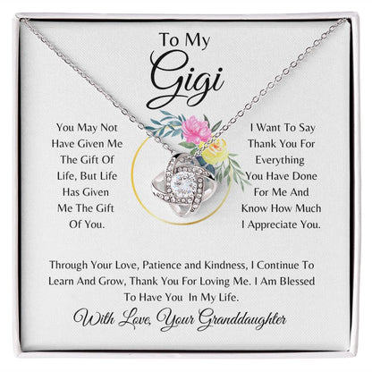 To My Gigi Love Knot Necklace