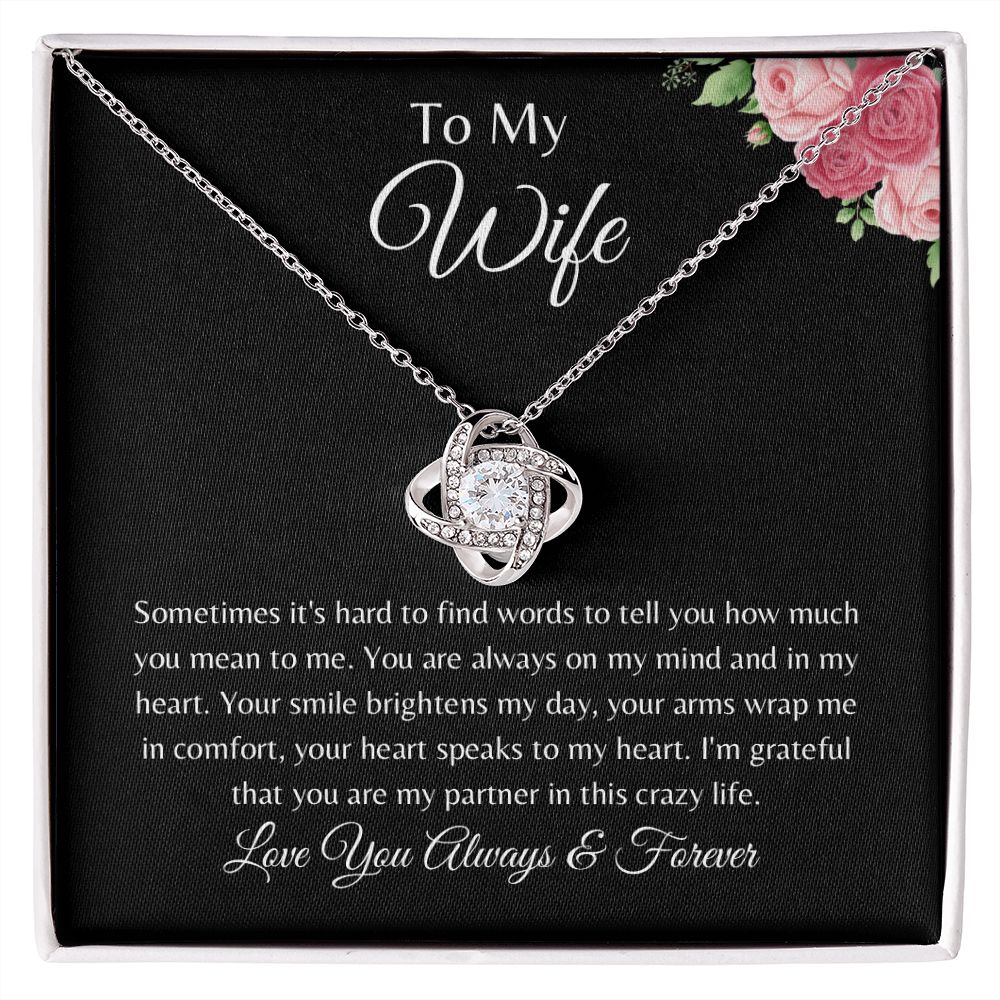 To My Wife Love Knot Necklace