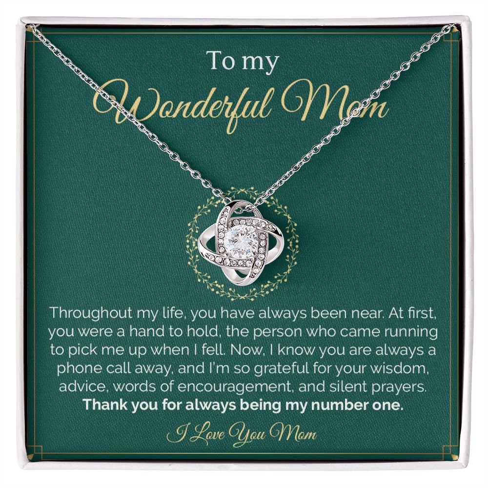 My Mom | Always in my heart - Love Knot Necklace