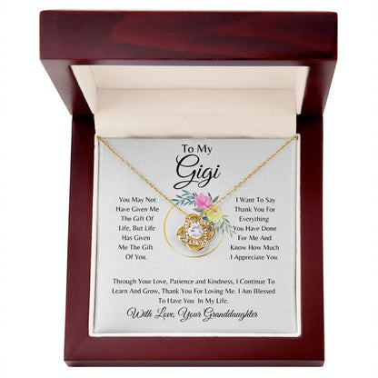 To My Gigi Love Knot Necklace