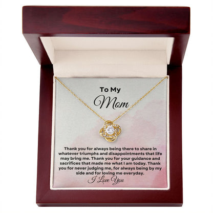 To My Mom Love Knot Necklace