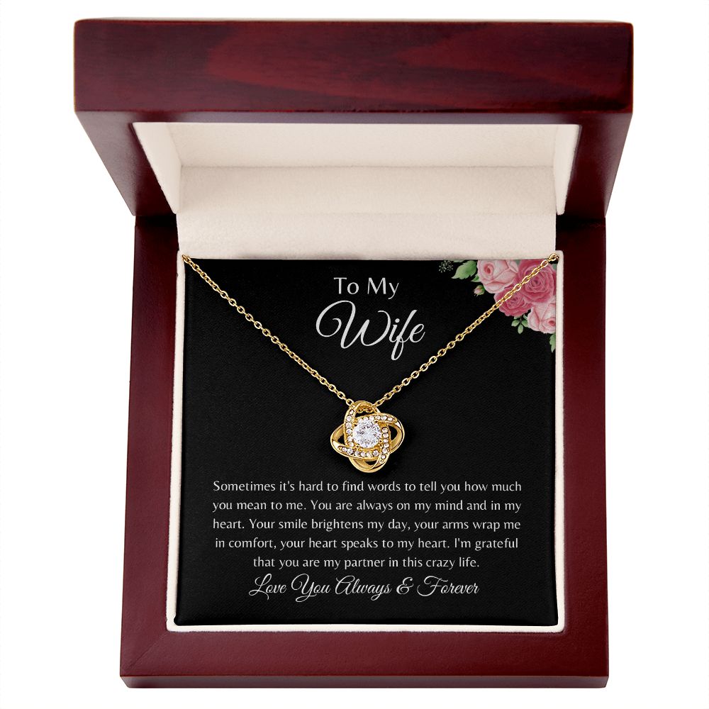 To My Wife Love Knot Necklace
