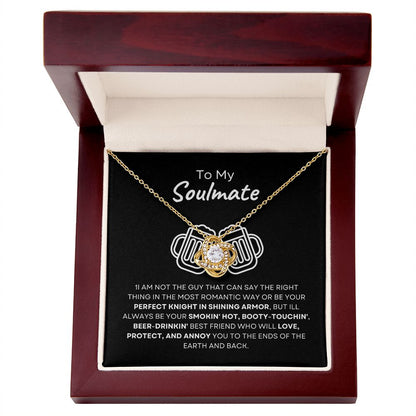 To My Soulmate Love Knot Necklace