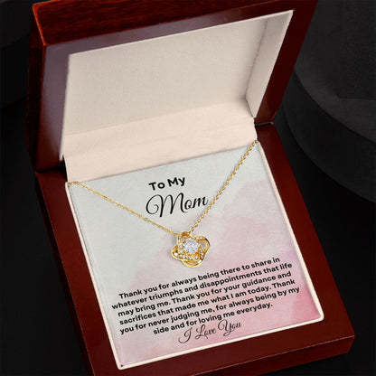 To My Mom Love Knot Necklace