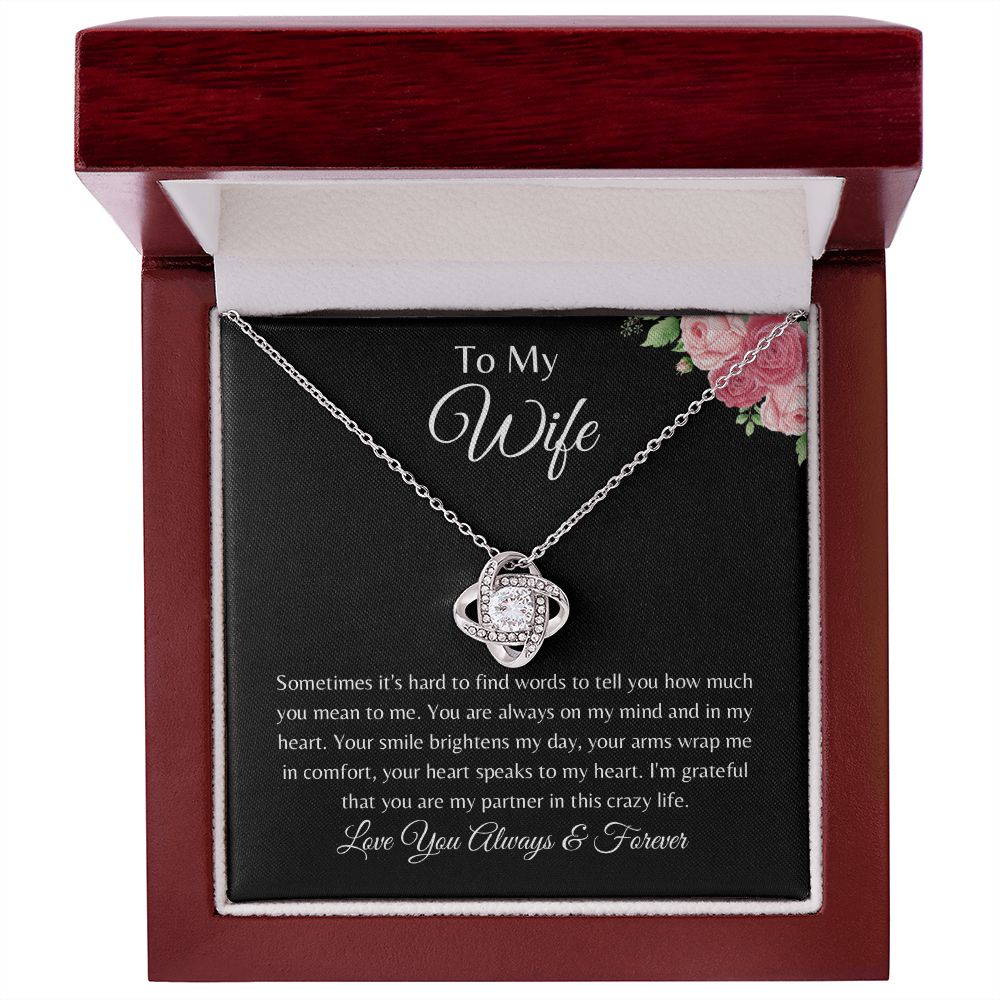 To My Wife Love Knot Necklace