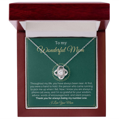 My Mom | Always in my heart - Love Knot Necklace