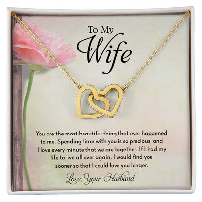 My Wife | Spend time with you - Interlocking Hearts necklace
