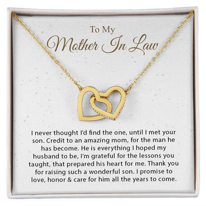 My Mother-In-Law | You are amazing - Interlocking Hearts necklace