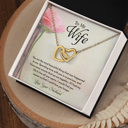 My Wife | Spend time with you - Interlocking Hearts necklace