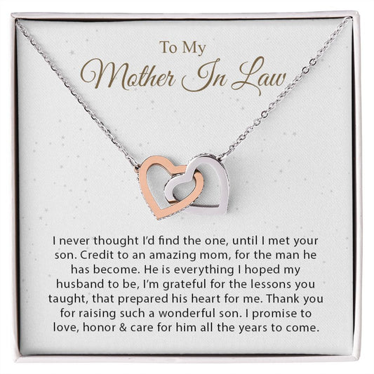 My Mother-In-Law | You are amazing - Interlocking Hearts necklace