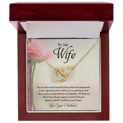 My Wife | Spend time with you - Interlocking Hearts necklace