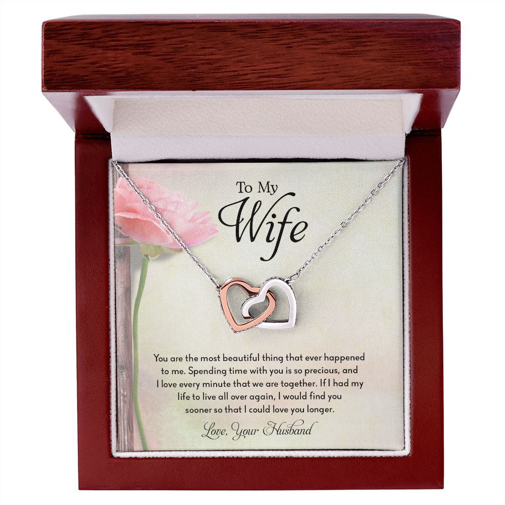 My Wife | Spend time with you - Interlocking Hearts necklace