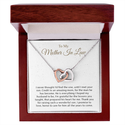 My Mother-In-Law | You are amazing - Interlocking Hearts necklace