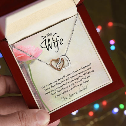 My Wife | Spend time with you - Interlocking Hearts necklace