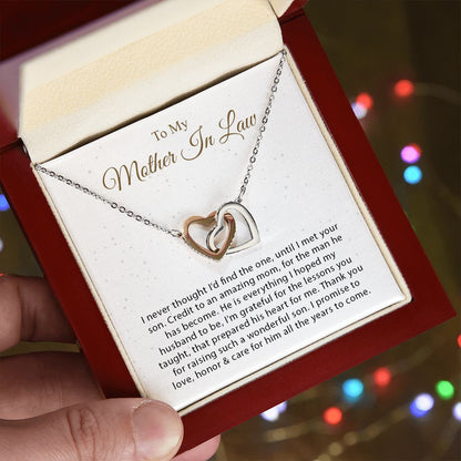 My Mother-In-Law | You are amazing - Interlocking Hearts necklace