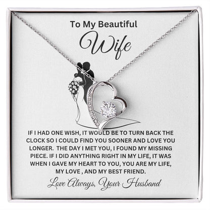 To My Beautiful Wife Forever Love Necklace