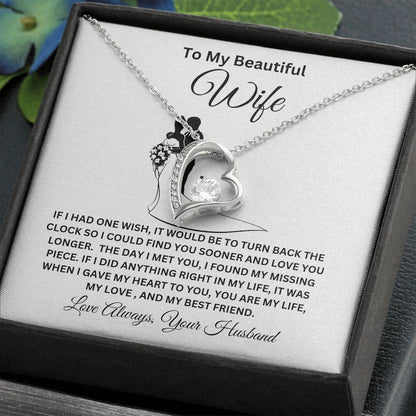 To My Beautiful Wife Forever Love Necklace