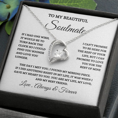 To My Beautiful Soulmate Forever Love Necklace