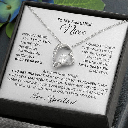 To My Beautiful Niece Forever Love Necklace