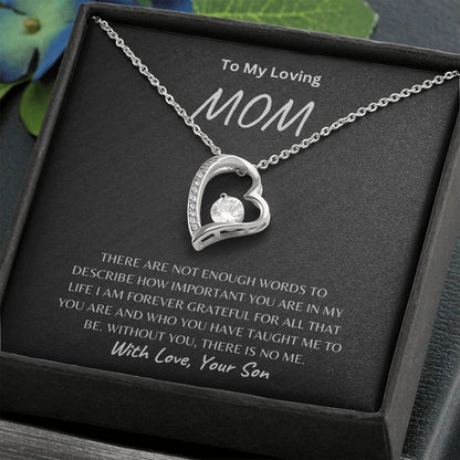 To My Loving Mom Forever Love Necklace
