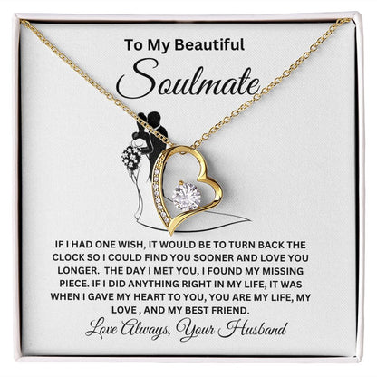 To My Beautiful Soulmate Forever Love Necklace