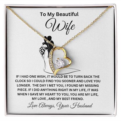 To My Beautiful Wife Forever Love Necklace