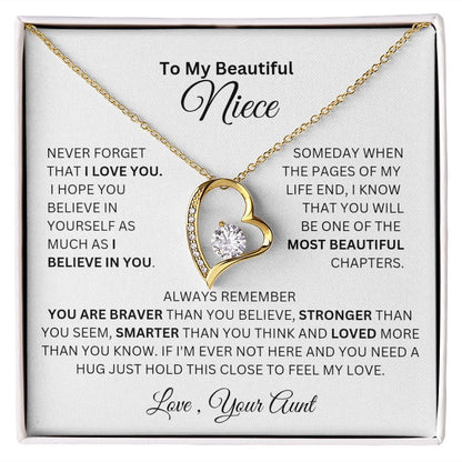 To My Beautiful Niece Forever Love Necklace