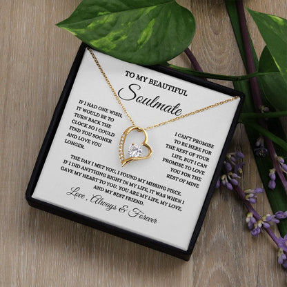 To My Beautiful Soulmate Forever Love Necklace
