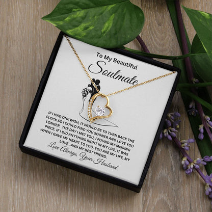 To My Beautiful Soulmate Forever Love Necklace