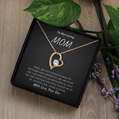 To My Loving Mom Forever Love Necklace