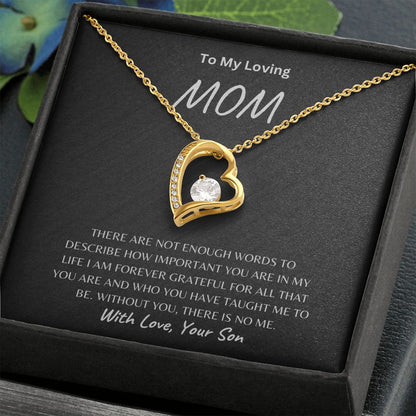 To My Loving Mom Forever Love Necklace