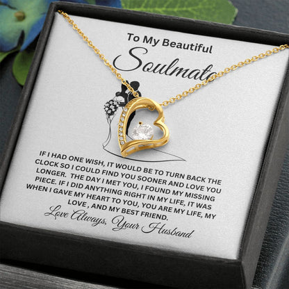 To My Beautiful Soulmate Forever Love Necklace