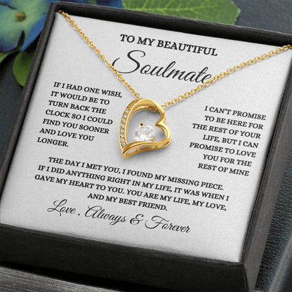 To My Beautiful Soulmate Forever Love Necklace