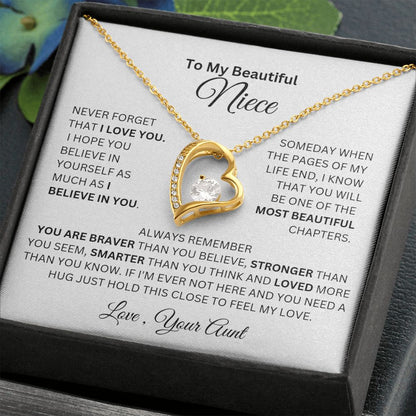 To My Beautiful Niece Forever Love Necklace