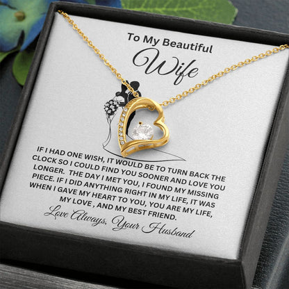 To My Beautiful Wife Forever Love Necklace
